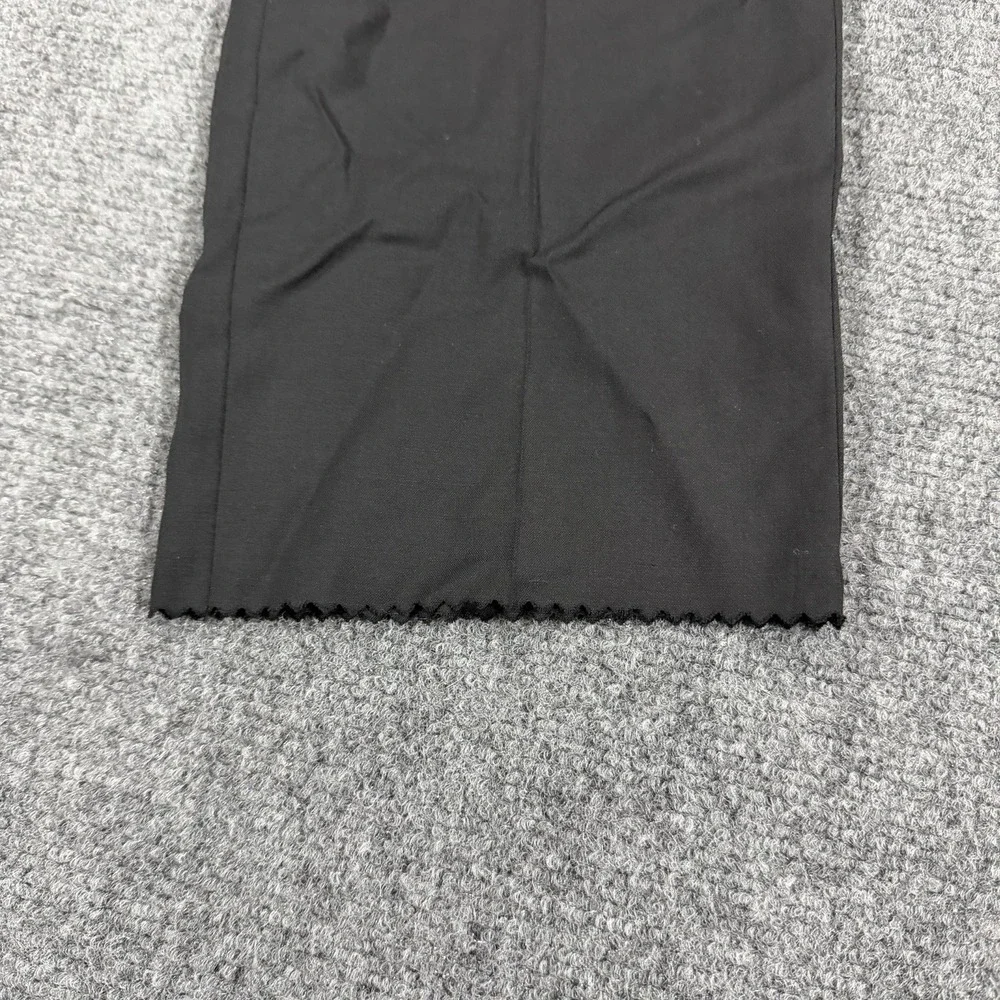 Hugo Boss Dress Suit Pants Mens 32R Black Unhemmed Wool NEW